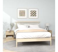 Set of 2 Bedside Cabinets Sonoma Oak Engineered Wood 40x39x40cm Nightstands Pair