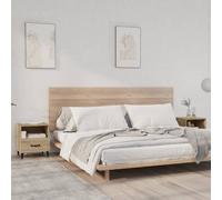 vidaXL Bedside Cabinets 2 pcs Sonoma Oak Engineered Wood