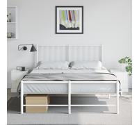 vidaXL Bedside Cabinets 2 pcs White 34.5x39x44 cm Steel