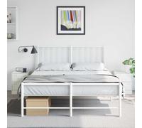 vidaXL Bedside Cabinets 2 pcs White 34.5x39x44 cm Steel