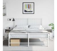 vidaXL Bedside Cabinets 2 pcs White 34.5x39x44 cm Steel