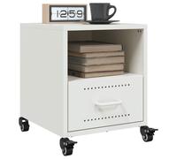 vidaXL Bedside Cabinets 2 pcs White 36x39x43.5 cm Steel