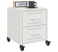 vidaXL Bedside Cabinets 2 pcs White 36x39x43.5 cm Steel