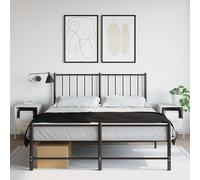 vidaXL Bedside Cabinets 2 pcs White 36x39x50.5 cm Steel