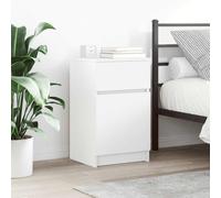 Bedside Cabinet White 39x35x65 cm Engineered Wood 2pcs Nightstand with 2 drawers