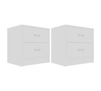 Vidaxl Bedside Cabinets 2 Pcs White 40X30X40 Cm Engineered Wood