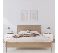 vidaXL Bedside Cabinets 2 pcs White 40x34x35 cm Solid Wood Pine