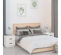 vidaXL Bedside Cabinets 2 pcs White 40x34x45 cm Solid Wood Pine
