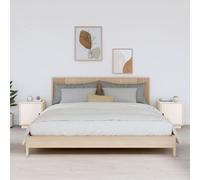 vidaXL Bedside Cabinets 2 pcs White 40x34x45 cm Solid Wood Pine