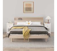 Bedside Cabinets Pinewood White 40x35x61.5 cm Untreated Solid 2pcs Rustic