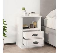 (white, 2 pcs) vidaXL Bedside Cabinets Side Table Nightstand Bedroom Bed Cabinet Bed Table