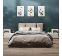 vidaXL Bedside Cabinets 2 pcs White 60x34x51 cm Solid Wood Pine