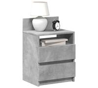 vidaXL Bedside Cabinets 2 pcs with 2 Drawers Concrete Grey 40x33x60 cm