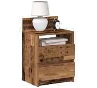 vidaXL Bedside Cabinets 2 pcs with 2 Drawers Old Wood 40x33x60 cm