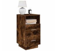 vidaXL Bedside Cabinets 2 pcs with 2 Drawers Smoked Oak 36x36x68 cm