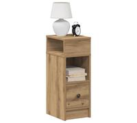 vidaXL Bedside Cabinets - Artisan Oak Nightstand with Drawer - Engineered Wood Freestanding Bedroom Side Table