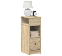 Bedside Cabinet Sonoma Oak Engineered Wood 25x31x66 cm 2pc 1 Drawer Storage Pair