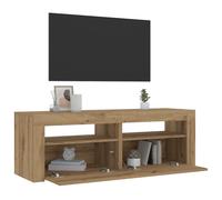 vidaXL Bedside Cabinets 2 pcs with LEDs Artisan Oak 60x35x40 cm