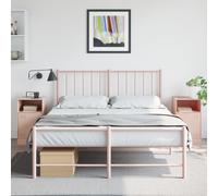 vidaXL Bedside Cabinets 2pcs Pink 34.5x39x62 cm Steel