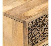 vidaXL Bedside Cabinets Nightstand End Table Bed Table 2 pcs Solid Wood Mango