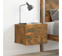 Vidaxl Bedside Cabinets Smoked Oak 40X30X30 Cm Engineered Wood, Brown