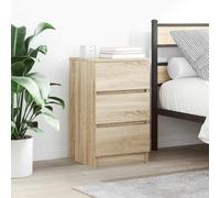 vidaXL Bedside Cabinets with 3 Drawers 2 pcs Sonoma Oak 39x35x65 cm
