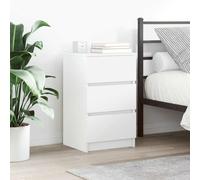 vidaXL Bedside Cabinets with 3 Drawers 2 pcs White 39x35x65 cm bedside table