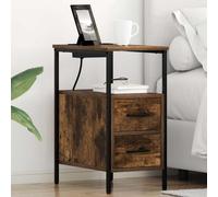 vidaXL Bedside Cabinets with Drawer 2 pcs Smoked oak 30 x 48 x 61 cm
