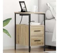 vidaXL Bedside Cabinets with Drawer 2 pcs Sonoma oak 30 x 48 x 61 cm