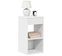 vidaXL Bedside Cabinets with Drawer 2 pcs White 35x34x66.5 cm