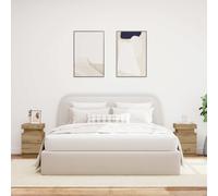 Bedside Cabinets with LED Bed Table 2 pcs Artisian Oak Engineered Wood vidaXL