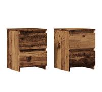 Vidaxl Bedside Cabinetsâ 2 Pcs Old Wood 30X30X40 Cm Engineered Wood