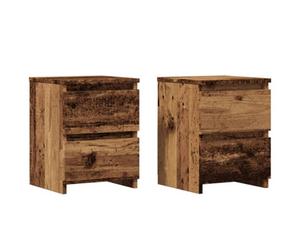 Vidaxl Bedside Cabinetsâ 2 Pcs Old Wood 30X30X40 Cm Engineered Wood