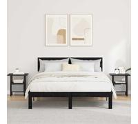 vidaXL Bedside Table 2 pcs Black Oak 41 x 40 x 45 cm Engineered Wood