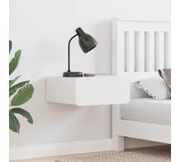 vidaXL Bedside Table 2 pcs White 39 x 34 x 16.5 cm Solid pine wood