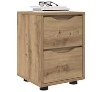 vidaXL Bedside Table Artisan Oak 30.5 x 30 x 43 cm Engineered Wood, Modern Rectangular Nightstand, Compact Bedside Table with Drawers, Efficient