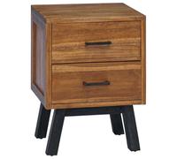 vidaXL Bedside Table Beige 40 x 35 x 55 cm Solid Teak Wood, Vintage Teak Nightst