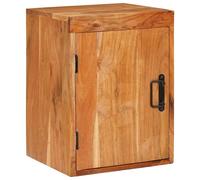 Solid Acacia Wood Bedside Table Brown 35x33x48cm Rustic Storage Compact Design