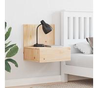 vidaXL Bedside Table Brown 42 x 32.5 x 40 cm Solid pine wood
