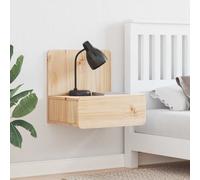 vidaXL Bedside Table Brown 44 x 32.5 x 40 cm Solid pine wood