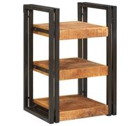 vidaXL Bedside Table Brown and black 38 x 33 x 58 cm Solid Mango Wood