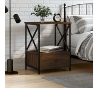 Bedside Tables Bedside Cabinet Nightstand Side Table Engineered Wood vidaXL