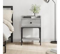 vidaXL Bedside Table Grey Sonoma 40.5x31x60 cm Engineered Wood