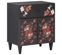 vidaXL Bedside Table Multicolour 50 x 33 x 60 cm Solid Mango Wood, Elegant Recta