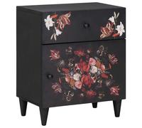 vidaXL Bedside Table Multicolour 50 x 33 x 60 cm Solid Mango Wood, Modern Bedroo
