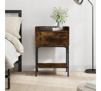 vidaXL Bedside Table Smoked Oak 40.5x31x60 cm Engineered Wood