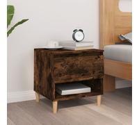 vidaXL Bedside Table Smoked Oak 50x46x50 Engineered Wood