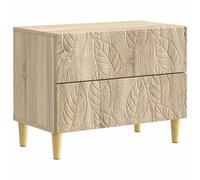 vidaXL Bedside Table Sonoma Oak 62 x 34.5 x 48 cm Engineered Wood