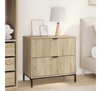 Bedside Table with Drawer Engineered wood Nightstand Table Storage vidaXL