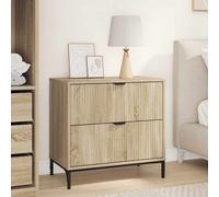vidaXL Bedside Table Sonoma oak 63.5 x 36 x 61 cm Engineered wood